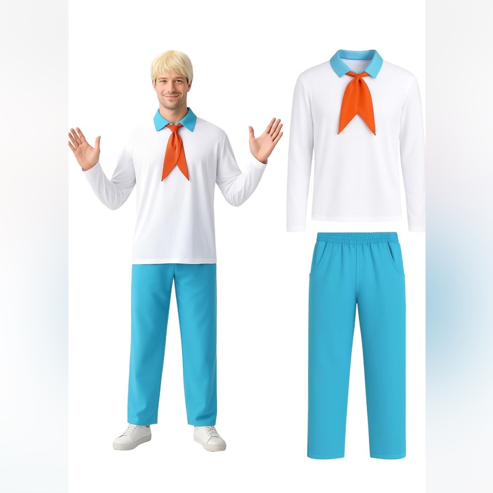 NEW Fred Scooby Doo Costume Set XXL